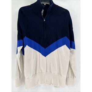 LOFT Lou & Grey Zig Zag Half Zip Tunic Sweater M